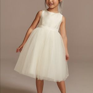 David’s bridal tulle flower girl dress